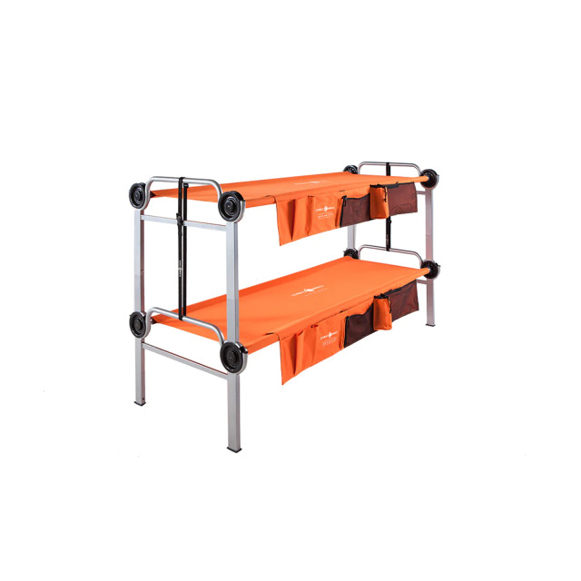Disc-O-Bed side pocket, compatible with all Disc-O-Bed systems, 600D polyester with PVC coating, attachment with Velcro, orange